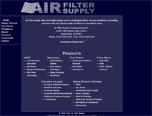 Tablet Screenshot of airfiltersupply.com